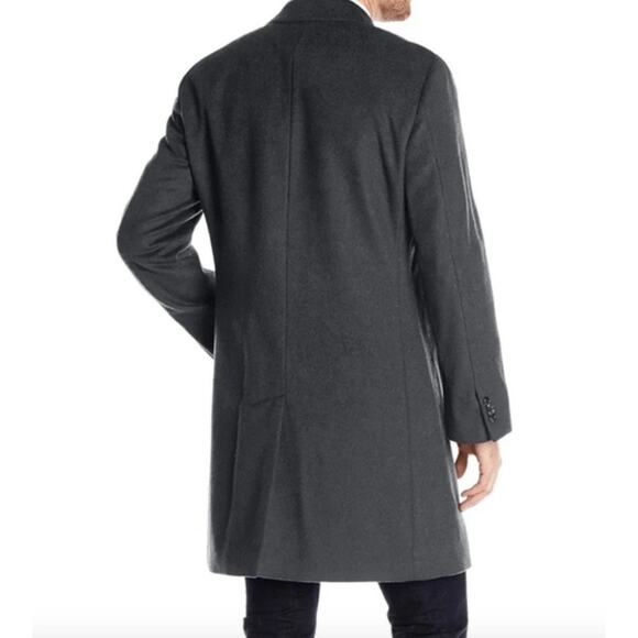 Kenneth Cole Mens 44 Raburn Wool Blend Over Coat Top Old Money Quiet Luxury - Picture 3 of 10